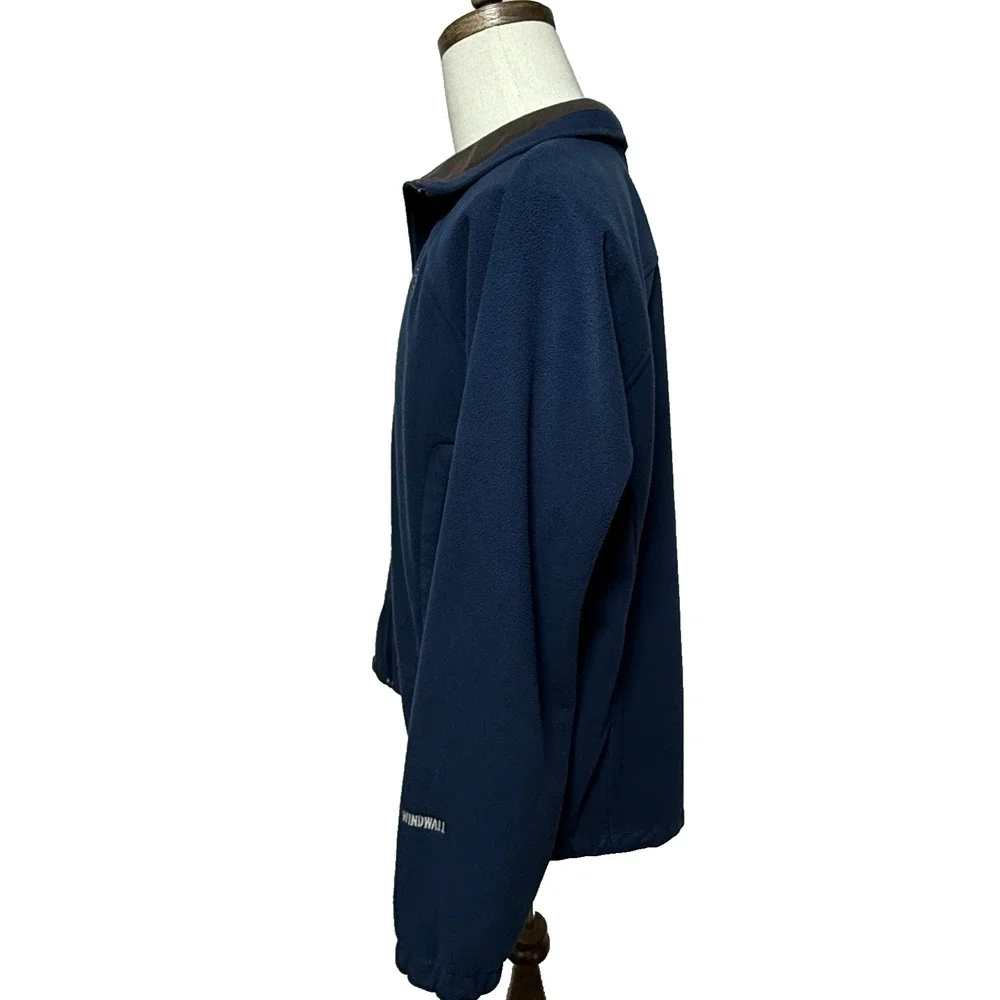 The North Face Windwall‎ Jacket Mens Large Blue Fleece Full Zip Hiking Outdoors